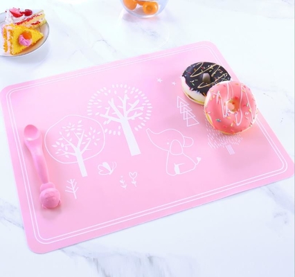 স্কয়ার সিলিকন কিডস পণ্য ম্যাট, সিলিকন Placemat প্লেট রোলযোগ্য