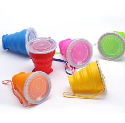 পোর্টেবল খাদ্য গ্রেড সিলিকন collapsible ভ্রমণ ব্যবহার Foldable কাপ