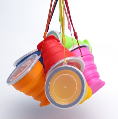 পোর্টেবল খাদ্য গ্রেড সিলিকন collapsible ভ্রমণ ব্যবহার Foldable কাপ