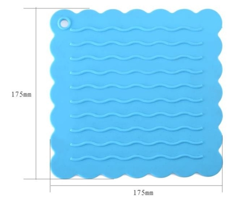 গুরমেট Placemat সিলিকন রান্নাঘর সরঞ্জাম এমবসড ওয়াটার ওয়েভ প্যাটার্ন